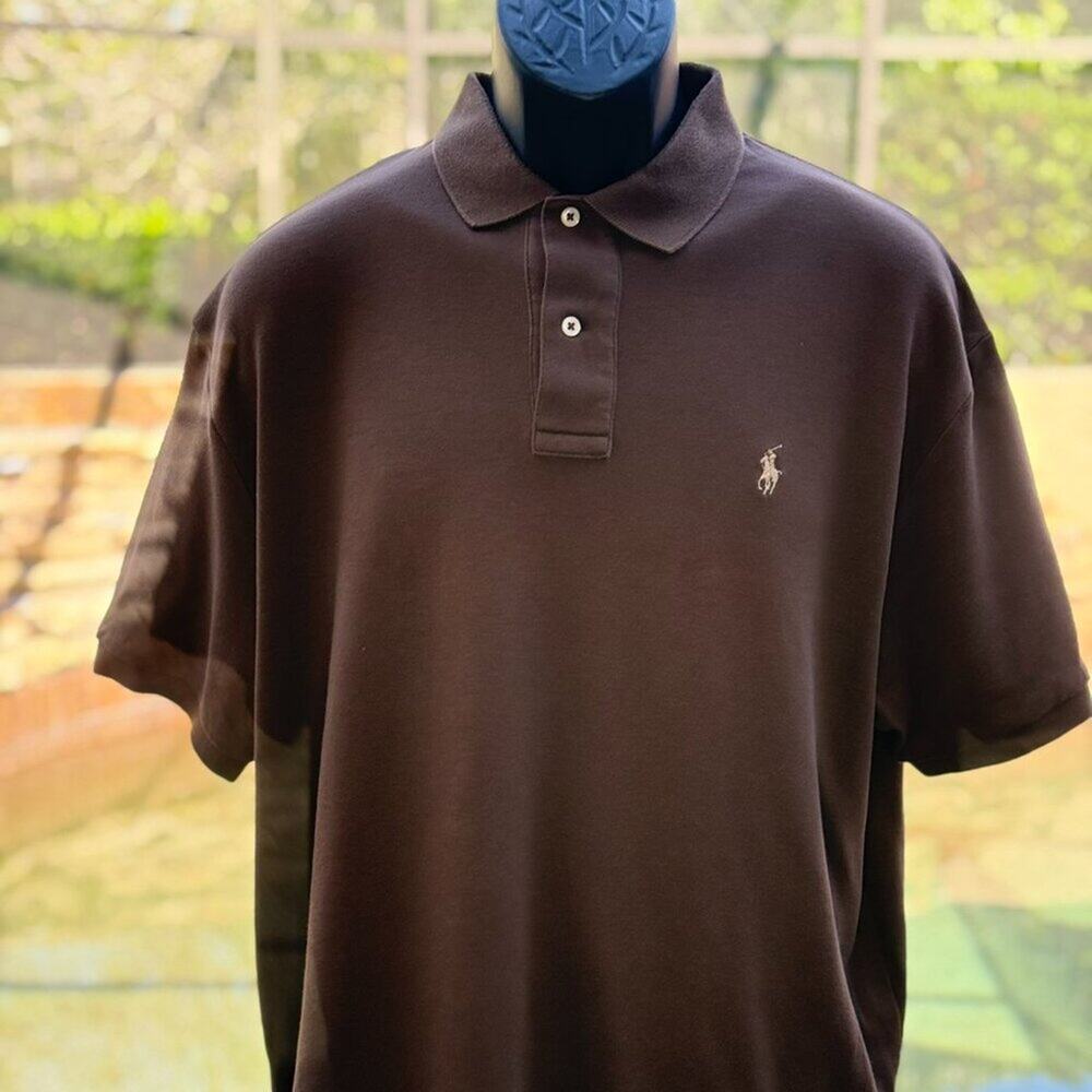 Polo Ralph Lauren Men’s Brown‎ Polo Shirt | Size Large | 100% Cotton Classic Fit